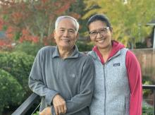 Aimee Yairi with her father